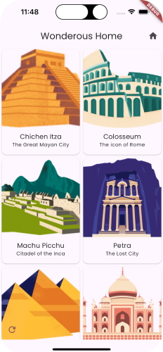 Wonderous example screenshots